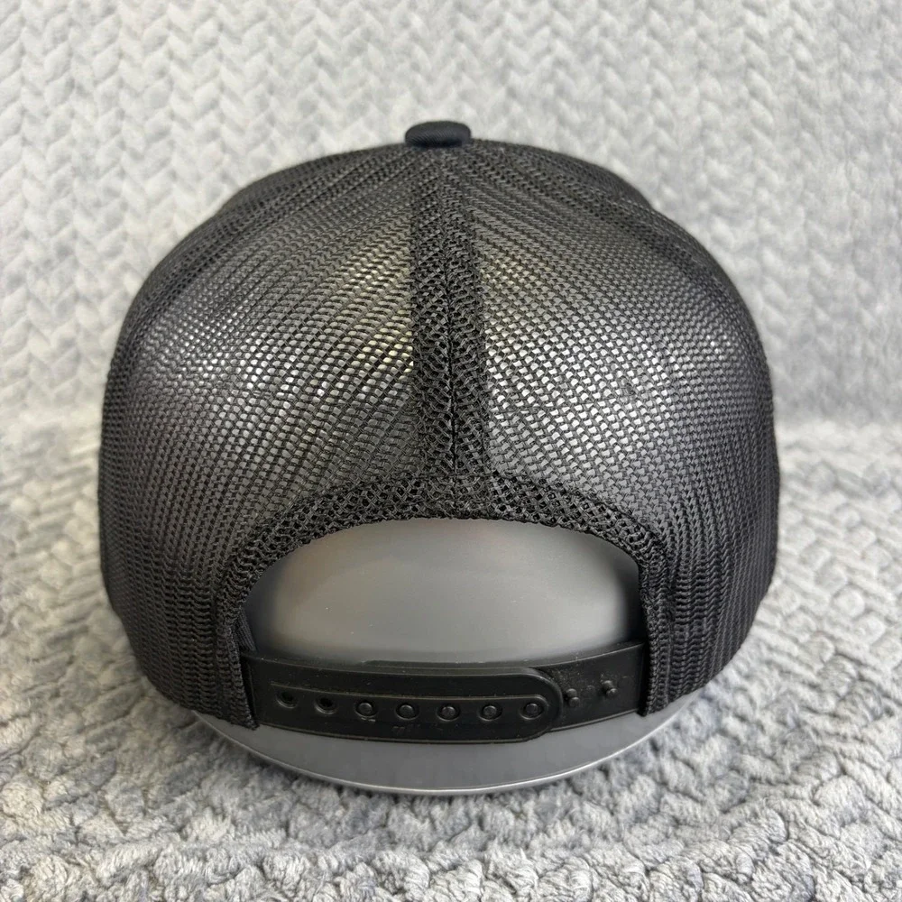 Yupoong The Classics 82 Retro Stripe Black Trucker Hat Snapback Cap